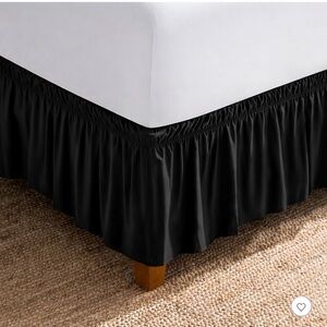 NWT Bare Home Wrap Around Bed Skirt Black FULL